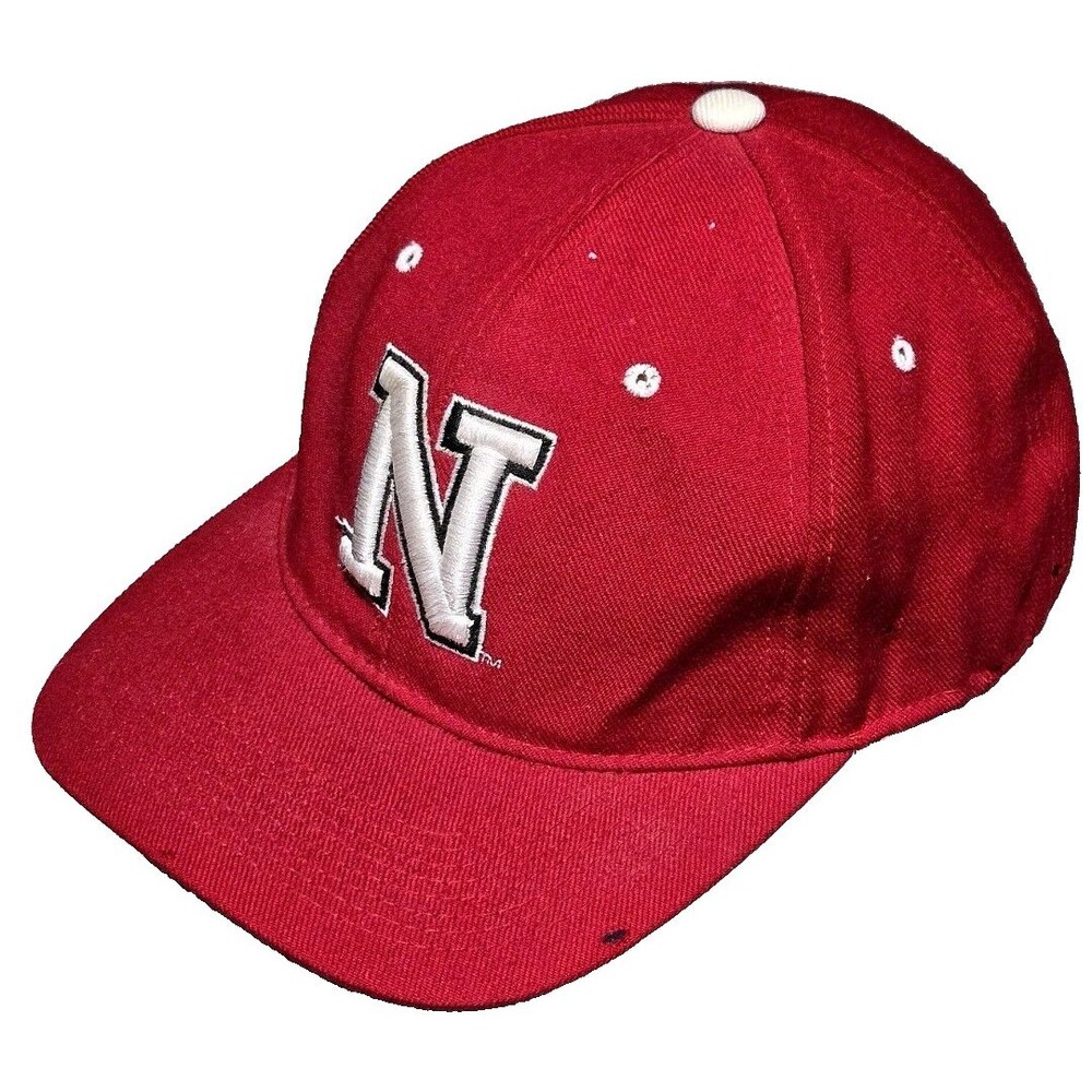 Vintage Zephyr Cornhuskers Fitted Hat Nebraska Wool NCAA Cap Size 7 1/8